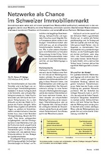 Maklernetzwerke: Chance im Schweizer Immobilienmarkt