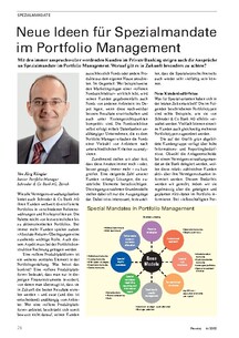 Spezialmandate: Neue Ideen im Portfolio Management