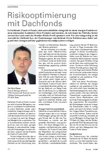 Dachfonds: Optimale Instrumente zur Risikooptimierung