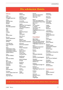 Die schönsten Hotels der Schweiz, Deutschlands und Liechtensteins