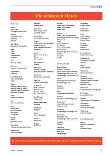 Die schönsten Hotels der Schweiz, Deutschlands und Liechtensteins