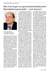 Dienstleistungsverkehr: Schweizer Banken in Deutschland