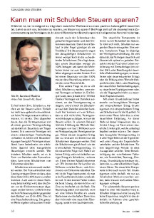 Steuern: Sparen mit Schulden?