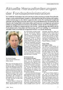 Aktuelle Herausforderungen der Fondsadministration 