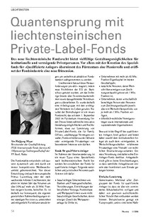 Fondsplatz Liechtenstein: Private-Label-Fonds 