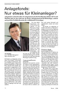 Inside Wealth Management: Anlagefonds nur für Kleinanleger? 