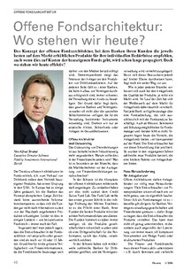 Offene Fondsarchitektur: Wo stehen wir heute? 