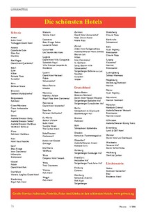 Die schönsten Hotels der Schweiz, Deutschlands und Liechtensteins 