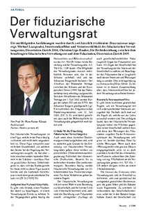 Aktuell: Der fiduziarische Verwaltungsrat