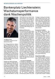 Bankenplatz Liechtenstein: Wachstum dank Nischenpolitik 