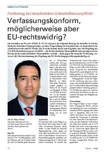 Deutsche Erbschaftsteuerpflicht: EU-rechtswidrig?