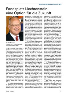 Fondsplatz Liechtenstein: Option für die Zukunft 