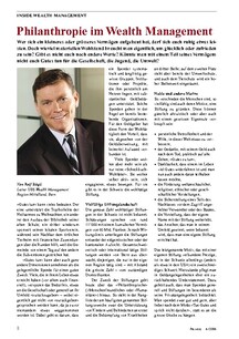 Philanthropie im Wealth Management