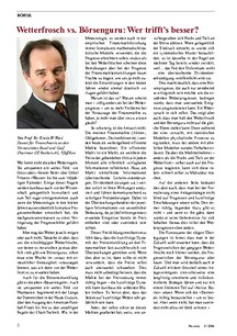 Börse: Wetterfrosch vs. Börsenguru