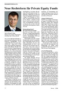 Recht: Neue Rechtsform für Private Equity Funds