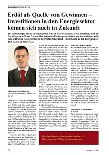 Erdöl: Investitionen in den Energiesektor lohnen sich auch in Zukunft
