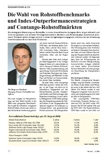 Rohstoffe: Rohstoffbenchmarks und Index-Outperformancestrategien