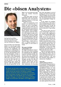Börse: Die «bösen Analysten»