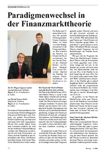 Paradigmenwechsel in der Finanzmarkttheorie