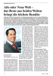 Alte oder Neue Welt: Das Beste aus beiden Welten bringt die höchste Rendite