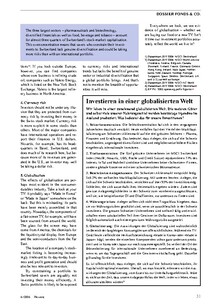 Investieren in einer globalisierten Welt