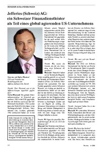 Ein Schweizer Finanzdienstleister als Teil eines US-Unternehmens