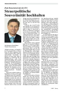 Steuerstreit mit der EU: Souveränität hochhalten