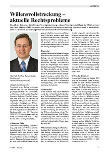 Willensvollstreckung: Aktuelle Rechtsprobleme