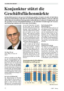 Konjunktur stützt Geschäftsflächenmärkte
