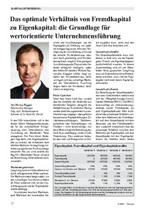 Das optimale Verhältnis von Fremdkapital zu Eigenkapital: Grundlage für wertorientierte Unternehmensführung