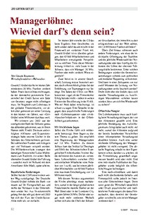 Zu guter Letzt: Managerlöhne: Wieviel darfs denn sein?