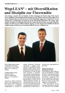 WegeLEAN®: Mit Diversifikation und Disziplin zur Überrendite