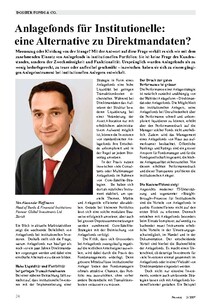 Anlagefonds für Institutionelle: Eine Alternative zu Direktmandaten?