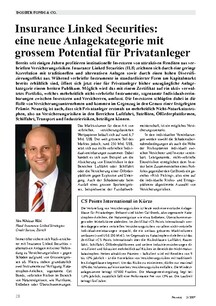 Insurance Linked Securities: Neue Anlagekategorie für Privatanleger