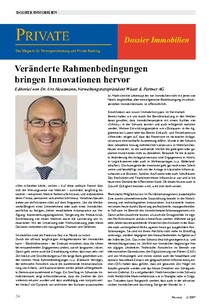 Veränderte Rahmenbedingungen bringen Innovationen hervor