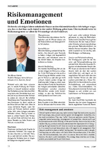 Risikomanagement und Emotionen