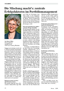 Erfolgsfaktoren im Portfoliomanagement