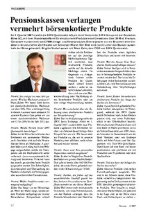 Pensionskassen verlangen vermehrt börsenkotierte Produkte