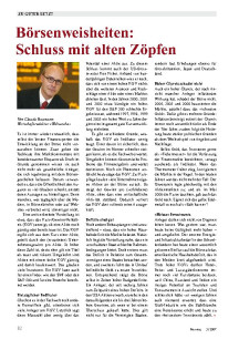 Zu guter Letzt: Börsenweisheiten: Schluss mit alten Zöpfen