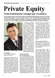Private Equity: Nicht-traditionelle Anlagen par excellence