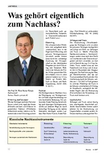 Aktuell: Was gehört eigentlich zum Nachlass?