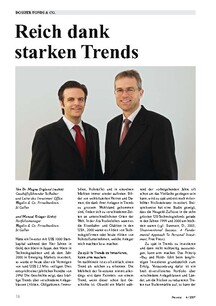 Reich dank starken Trends