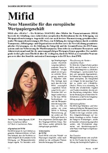 Mifid: Neue Massstäbe für das Wertpapiergeschäft