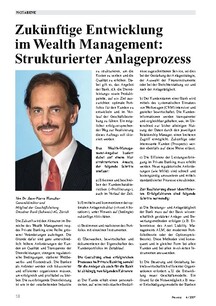 Zukünftige Entwicklung im Wealth Management