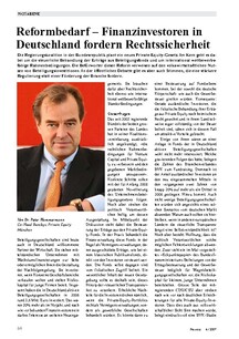 Reformbedarf in Deutschland: Finanzinvestoren fordern Rechtssicherheit