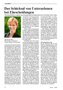 Das Schicksal von Unternehmen bei Ehescheidungen