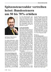 Spitzensteuerzahler vertreiben heisst Steuern erhöhen