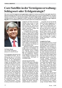 Core/Satellite in der Vermögensverwaltung: Schlagwort oder Erfolgsstrategie?