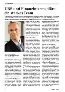 UBS und Finanzintermediäre: Ein starkes Team