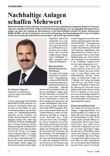 Nachhaltige Anlagen schaffen Mehrwert